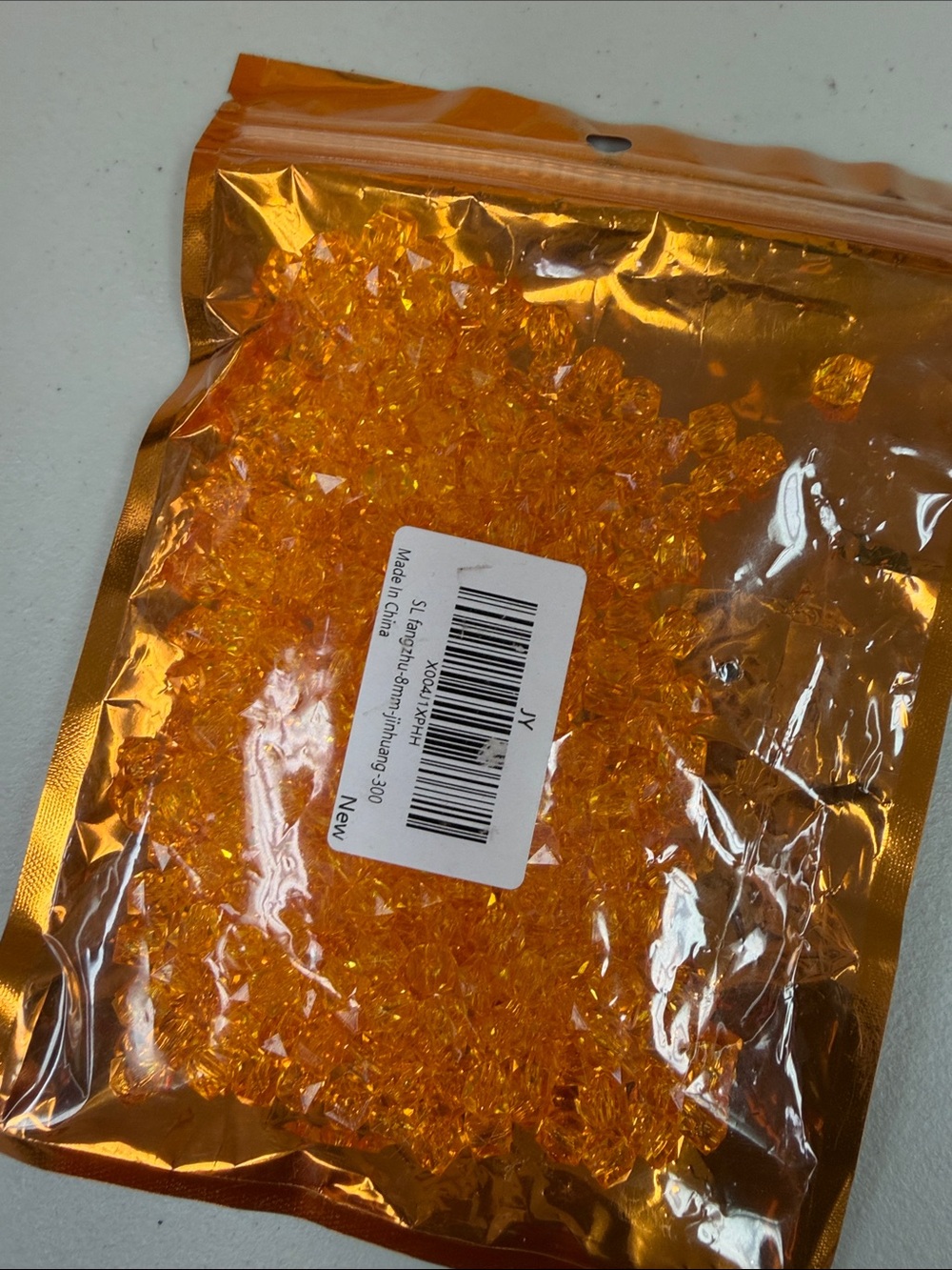 Orange Iridescent Decorative Acrylic Gems all new 300 pieces decorative pieces